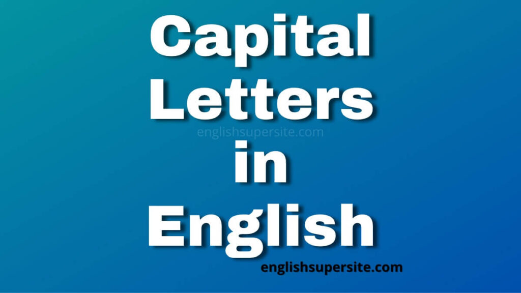 Capital Letter in English