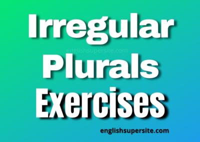 Irregular Plurals – Exercises
