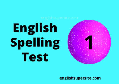 English Spelling Test 1