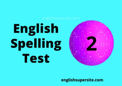 English Spelling Test 2