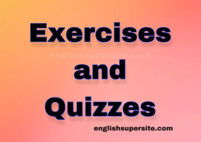 English Exercises and Quizzes
