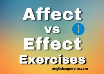 Affect vs Effect – Exercises 1