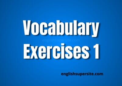 Vocabulary – Exercises 1