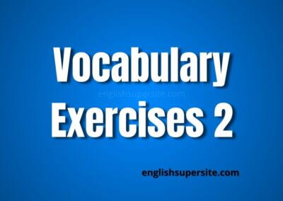 Vocabulary – Exercises 2