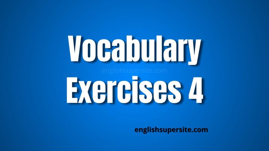 Vocabulary - Exercises 4