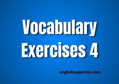 Vocabulary – Exercises 4