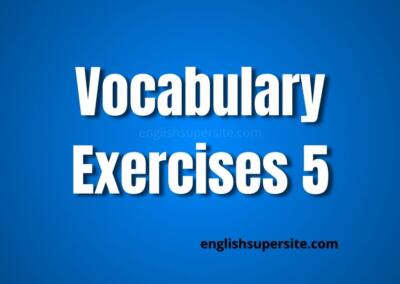 Vocabulary – Exercises 5