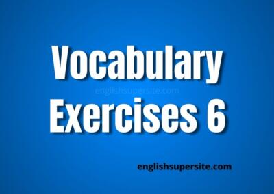 Vocabulary – Exercises 6