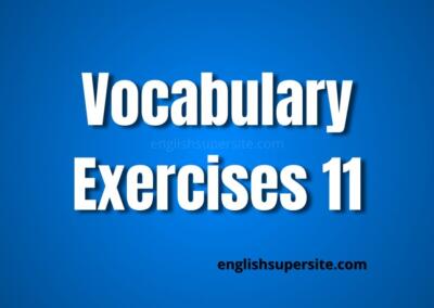 Vocabulary – Exercises 11