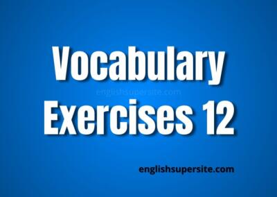 Vocabulary – Exercises 12