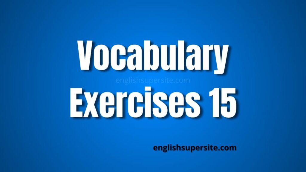 Vocabulary - Exercises 15