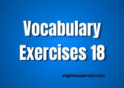 Vocabulary – Exercises 18