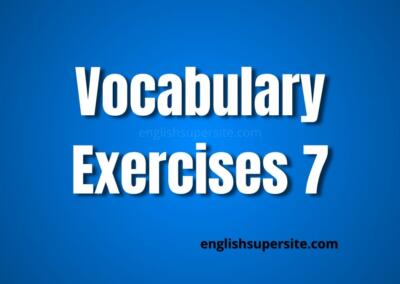 Vocabulary – Exercises 7